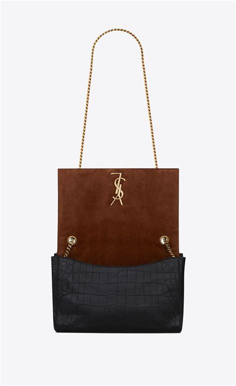 ysl reversible bag|YSL croc embossed bag.